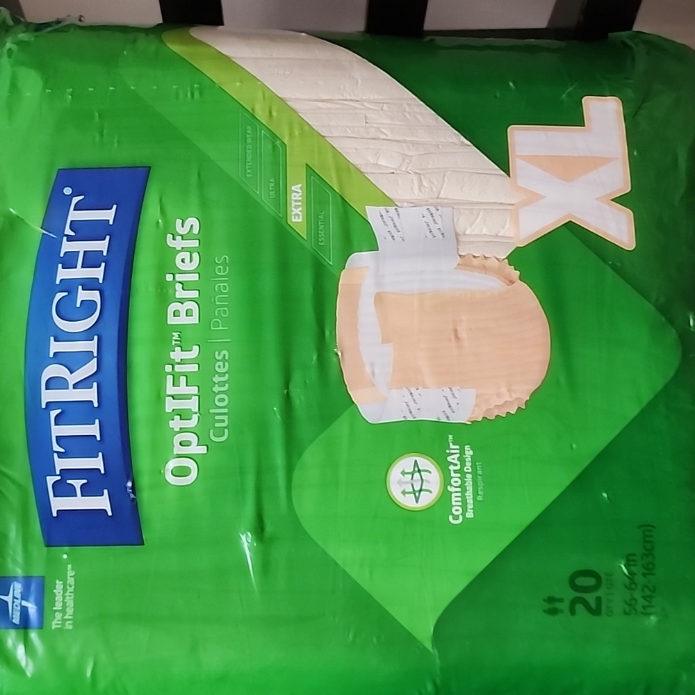 Medline FITRight OptiFit 20 Underwear Briefs XL  Breathable Wicks Away Moisture